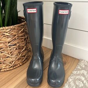 Hunter Classic tall Boots- dark slate